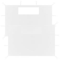 Parois lat&eacute;rales de belv&eacute;d&egrave;re avec fen&ecirc;tres 2 pcs Blanc