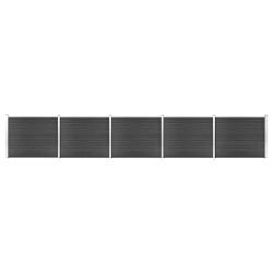 Ensemble de panneau de cl&ocirc;ture WPC 872x146 cm Gris