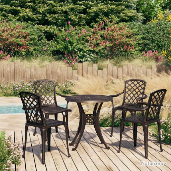 Ensemble de bistro 5 pcs Aluminium coul� Bronze
