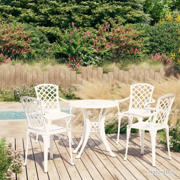 Ensemble de bistro 5 pcs Aluminium coul� Blanc
