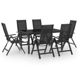 Ensemble &agrave; manger de 7 pcs aluminium anthracite
