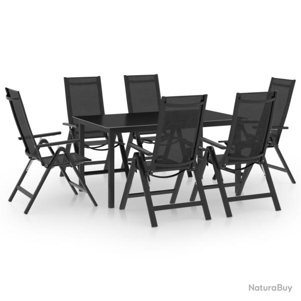 Ensemble � manger de 7 pcs aluminium anthracite