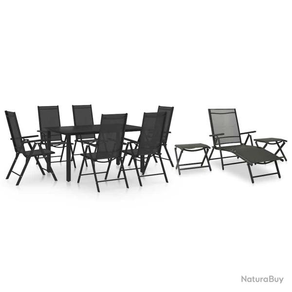 Ensemble � manger de 10 pcs noir et anthracite