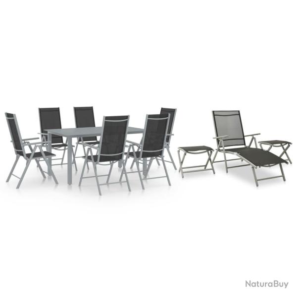 Ensemble � manger de 10 pcs noir et argent�