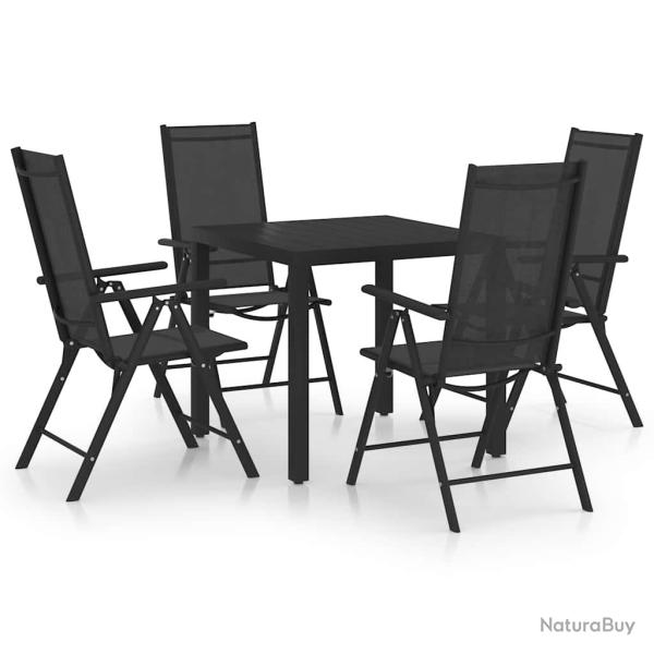 Ensemble � manger de 5 pcs aluminium noir