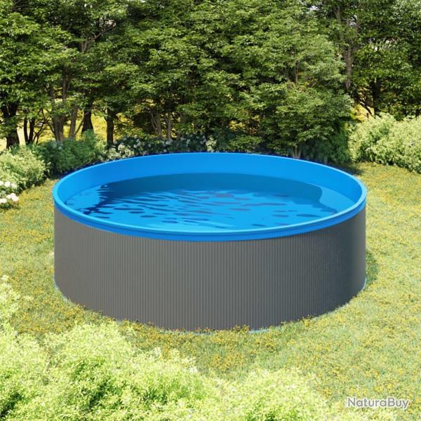 Piscine avec �cumoire suspendue et pompe 350x90 cm Gris