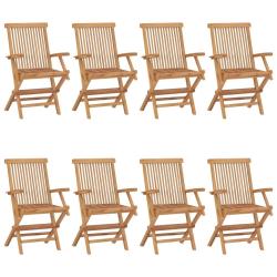 Chaises de lot de 8 Bois de teck massif