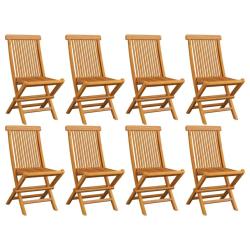 Chaises de pliables lot de 8 Bois de teck massif