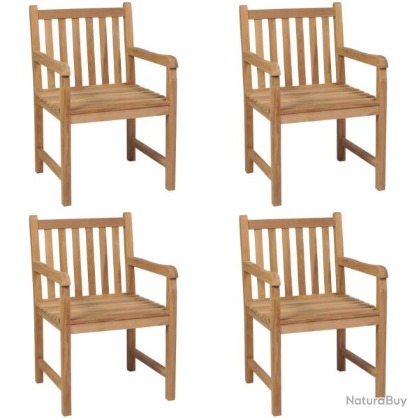 Chaises d'ext�rieur lot de 4 Bois de teck solide