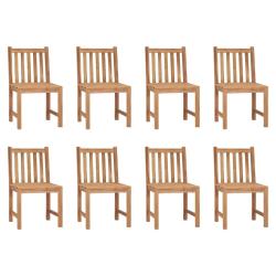 Chaises de lot de 8 Bois de teck solide