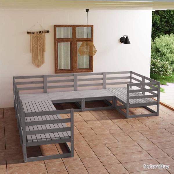 Salon de 8 pcs bois de pin massif