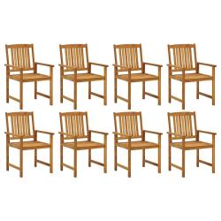 Chaises de lot de 8 Bois d'acacia solide