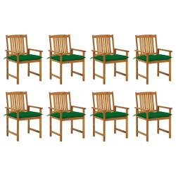 Chaises de avec coussins lot de 8 Bois d'acacia solide