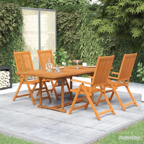 Ensemble � manger de 5 pcs Bois d'acacia massif 150-200 cm