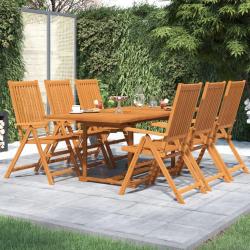 Ensemble &agrave; manger de 7 pcs Bois d'acacia massif 150-200 cm