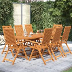 Ensemble &agrave; manger de 9 pcs Bois d'acacia massif 160-240 cm