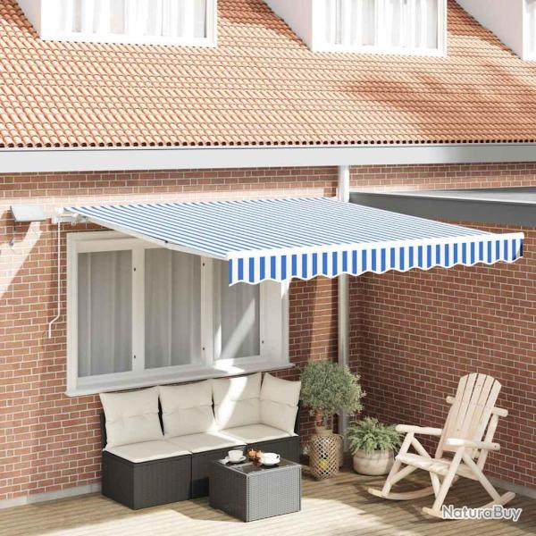 Auvent R�tractable Bleu et Blanc 350 x 250 cm