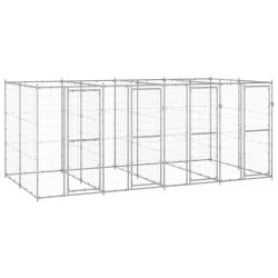 Chenil ext&eacute;rieur Acier galvanis&eacute; 9,68 m&sup2;
