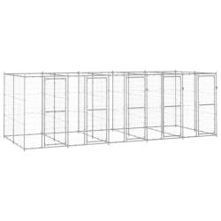 Chenil ext&eacute;rieur Acier galvanis&eacute; 12,1 m&sup2;