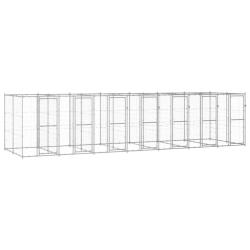 Chenil ext&eacute;rieur Acier galvanis&eacute; 16,94 m&sup2;