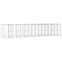 Chenil ext&eacute;rieur Acier galvanis&eacute; 19,36 m&sup2;
