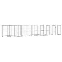 Chenil ext&eacute;rieur Acier galvanis&eacute; 21,78 m&sup2;