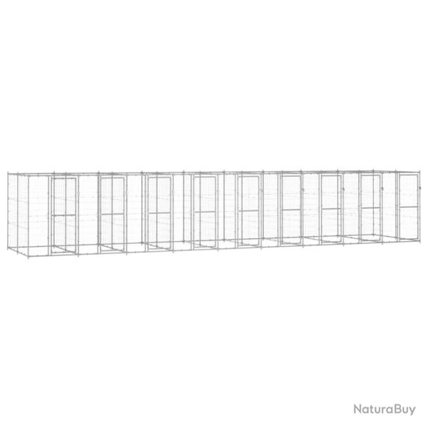 Chenil ext�rieur Acier galvanis� 21,78 m�