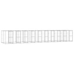 Chenil ext&eacute;rieur Acier galvanis&eacute; 24,2 m&sup2;