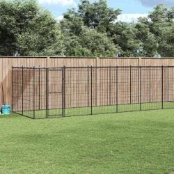 Chenil ext&eacute;rieur Acier avec toit 16,94 m&sup2;