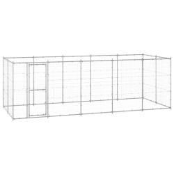 Chenil ext&eacute;rieur Acier galvanis&eacute; 12,1 m&sup2;