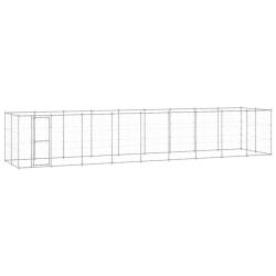 Chenil ext&eacute;rieur Acier galvanis&eacute; 21,78 m&sup2;