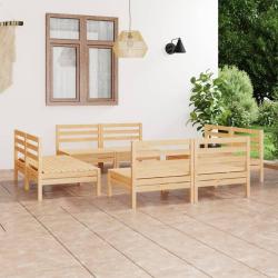 Salon de 8 pcs Bois de pin massif