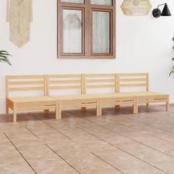 Salon de 4 pcs Bois de pin massif