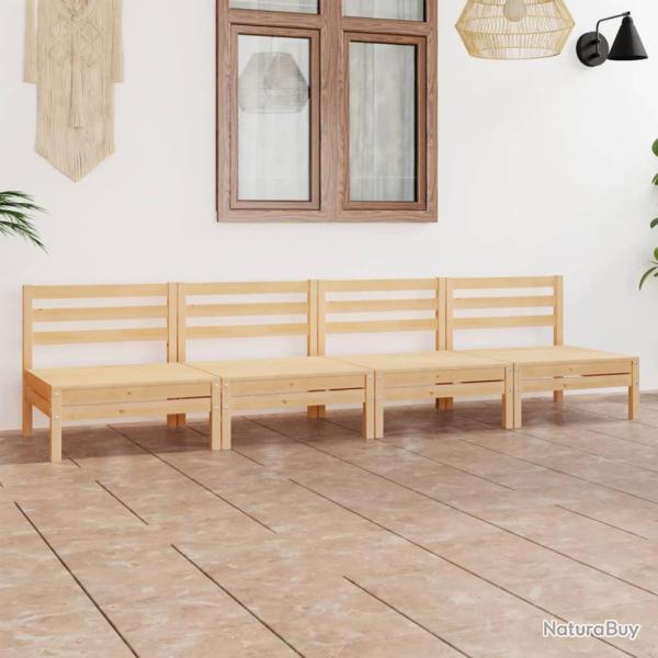 Salon de 4 pcs Bois de pin massif