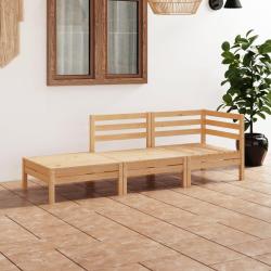 Salon de 3 pcs Bois de pin massif