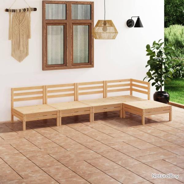 Salon de 5 pcs Bois de pin massif