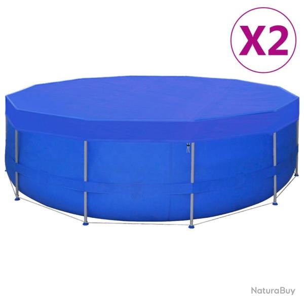 Couvertures de piscine 2 pcs PE Ronde 540 cm 90 g/m�