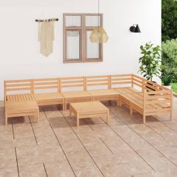 Salon de 9 pcs Bois de pin massif