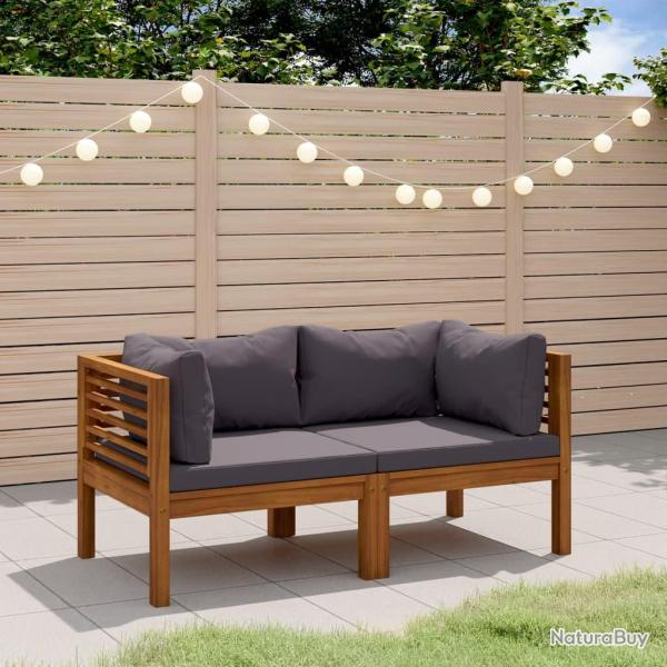 Canap� de � 2 places avec coussin Bois d'acacia massif