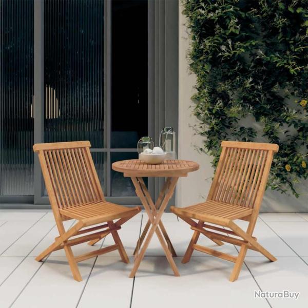Ensemble � manger de 3 pcs Bois de teck massif