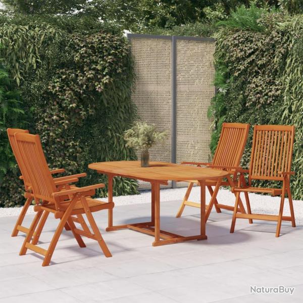 Ensemble � manger de 5 pcs Bois d'eucalyptus massif