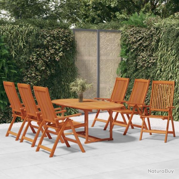 Ensemble � manger de 7 pcs Bois d'eucalyptus massif