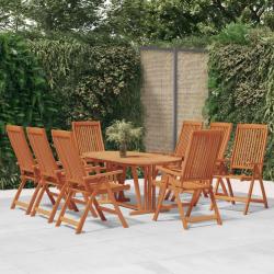 Chaises de pliables lot de 8 Bois d'eucalyptus massif
