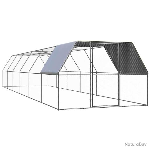 Poulailler d'ext�rieur 3x12x2 m Acier galvanis�