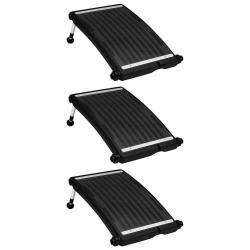 Panneaux de chauffage solaire de piscine courb&eacute;s 3pcs 72,5x46cm