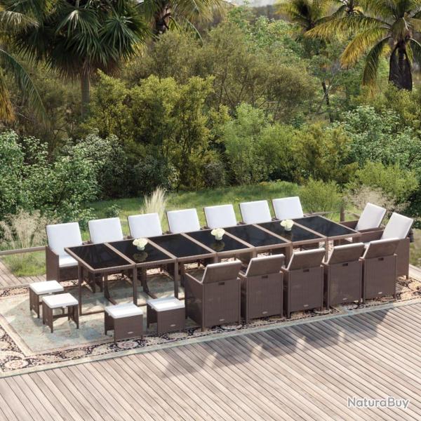 Ensemble � manger de coussins 19 pcs R�sine tress�e