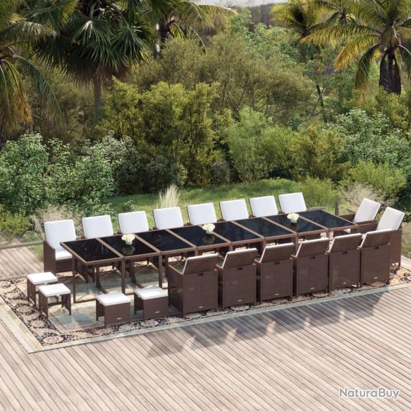 Ensemble � manger de coussins 21 pcs R�sine tress�e