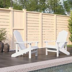 Chaises de Adirondack lot de 2 PEHD Blanc