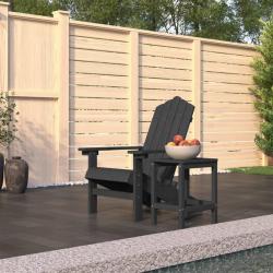 Chaise de Adirondack avec table PEHD Anthracite