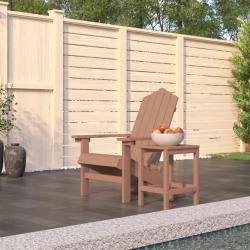 Chaise de Adirondack avec table PEHD Marron